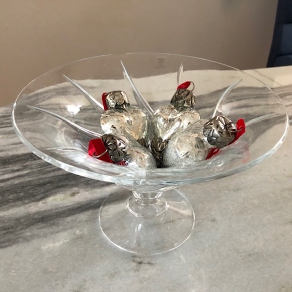 NWT Heart Shaped Christmas Ornaments with metal accents (Silver) - Picture 6 of 8